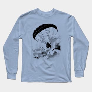 Flying above the Clouds - Paragliding Long Sleeve T-Shirt